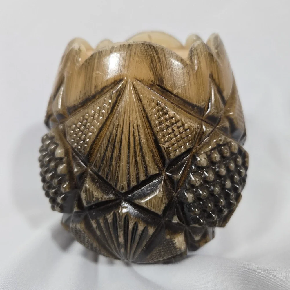 Vintage 1970s Pineapple Sculptural Wax Candle 6
